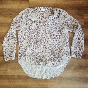 Bella Dahl Abstract Leopard-Print Shirt